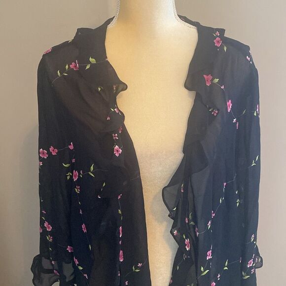 NWT Vintage Donna Ricco Sheer Top(size 14) - Picture 4 of 11